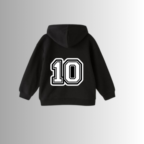 Black 10 oversized Hoodie