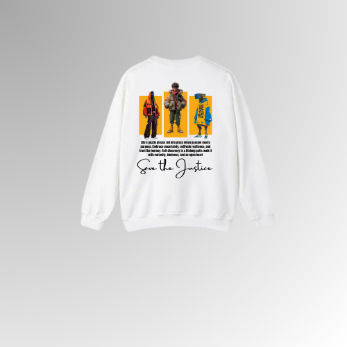 White Justice Sweatshirt