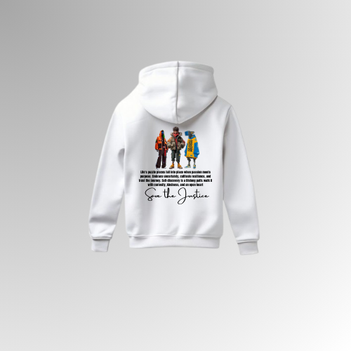 White Justice Hoodie