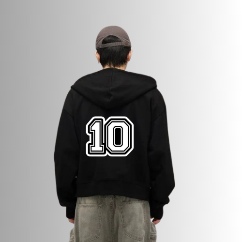 Black 10 oversized Hoodie