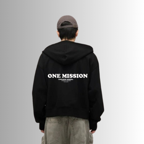 Black One Mission Oversized Hoodie